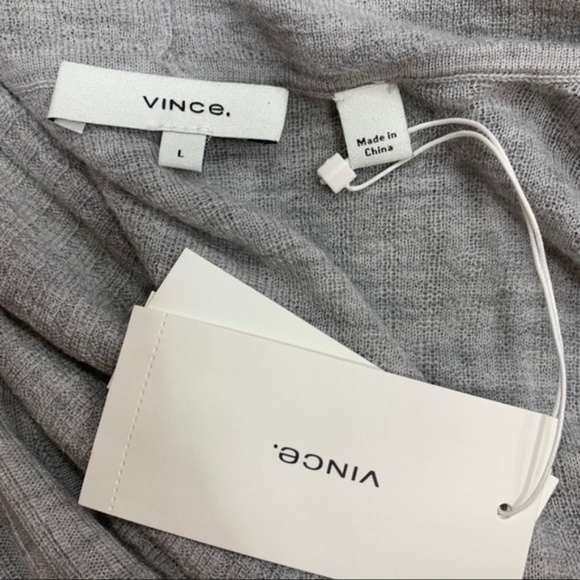 Vince Ribbed Open Front Wool Blend Cardigan - Picture 7 of 9